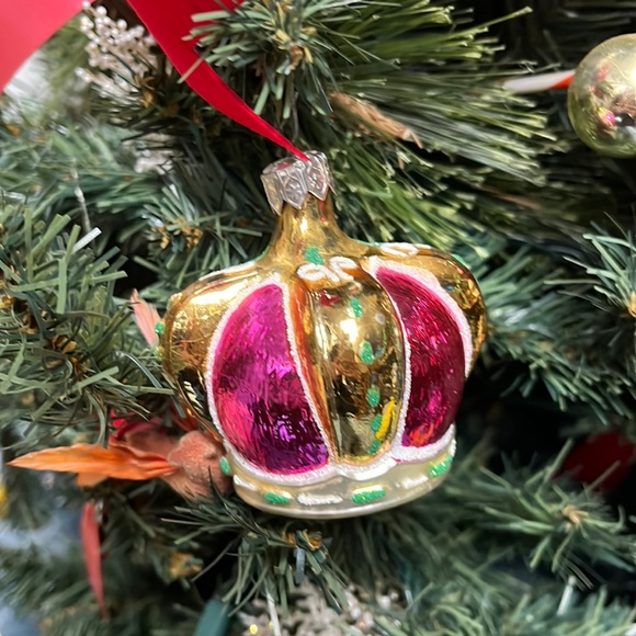 Vintage glass ornament set of 3 - Picture 2 of 4